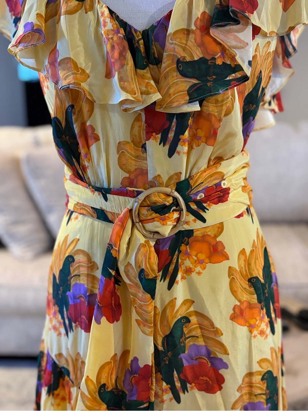 FARM Rio Banana Neat Yellow Maxi Dress - Picture 5 of 5
